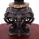 Pair of bronze oil lamps, France, circa 1880.