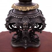 Pair of bronze oil lamps, France, circa 1880.