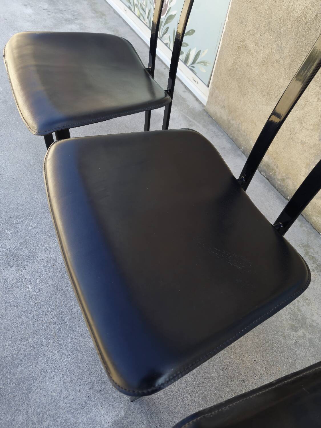 Set of 4 chairs Design Italy signed Cattelan 1980 vintage