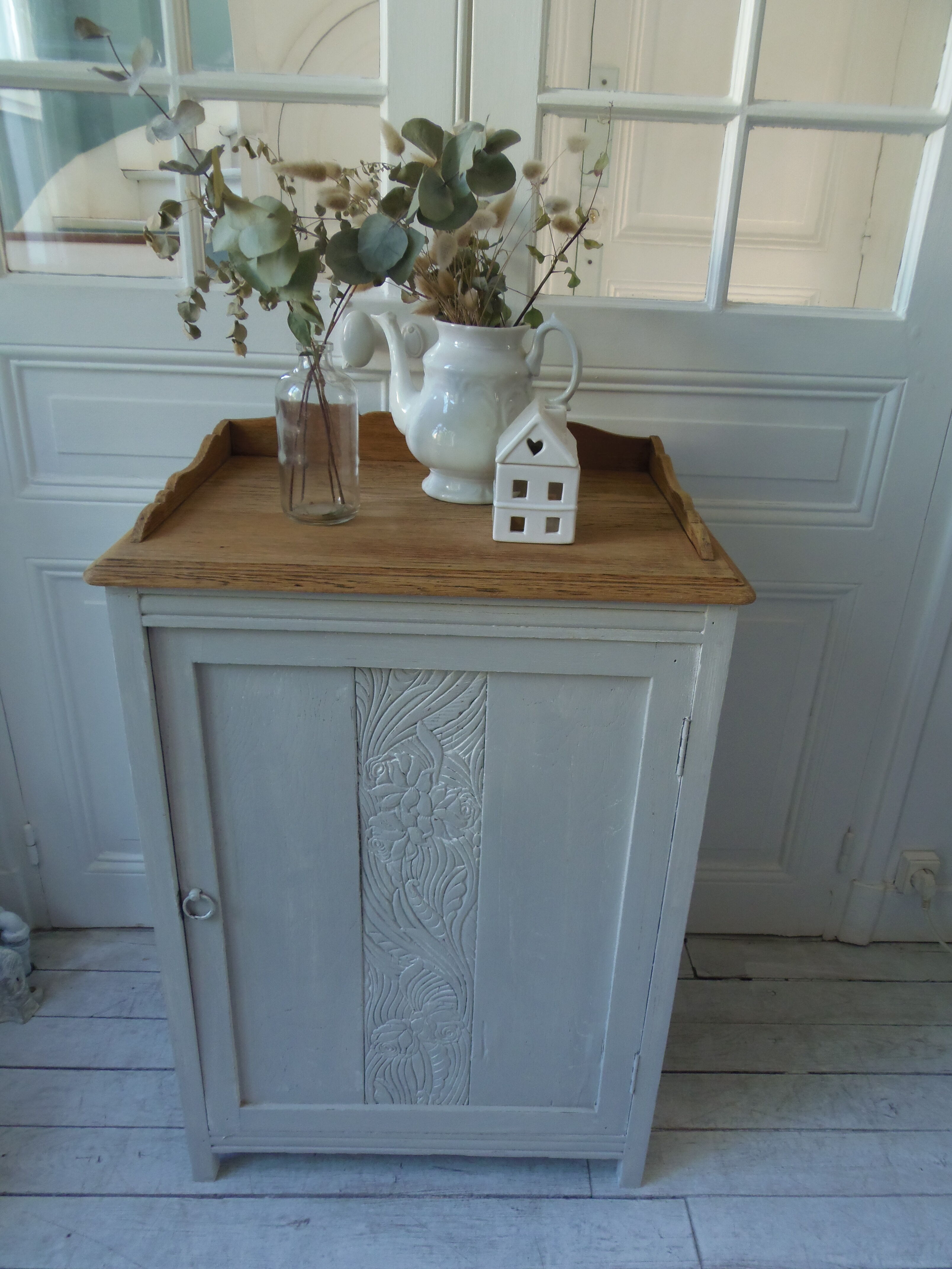 Art Deco confectioner's furniture patinated grey