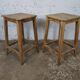 Pair of oak stools (handcrafted)