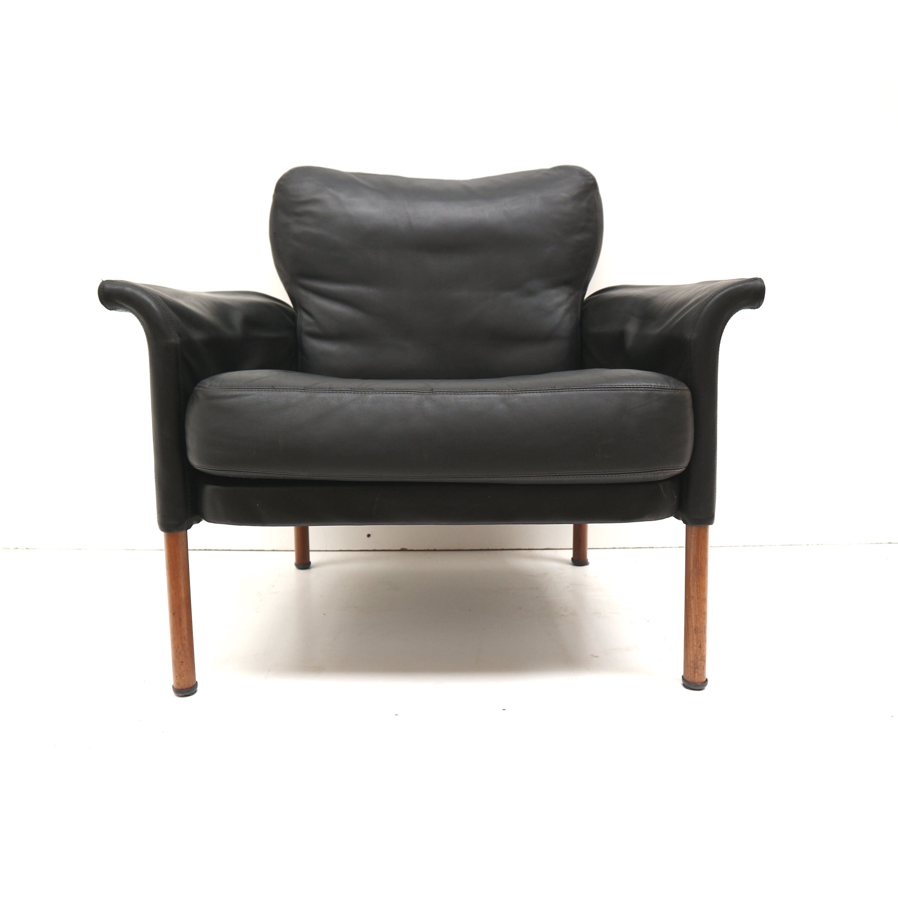 Leather armchair by Hans Olsen 1960s