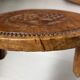 Solid wood monoxyle piece, hand-carved, ethnic bohemian wabi-sabi decor.
