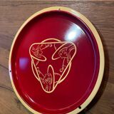Enameled sheet metal tray from the 60s