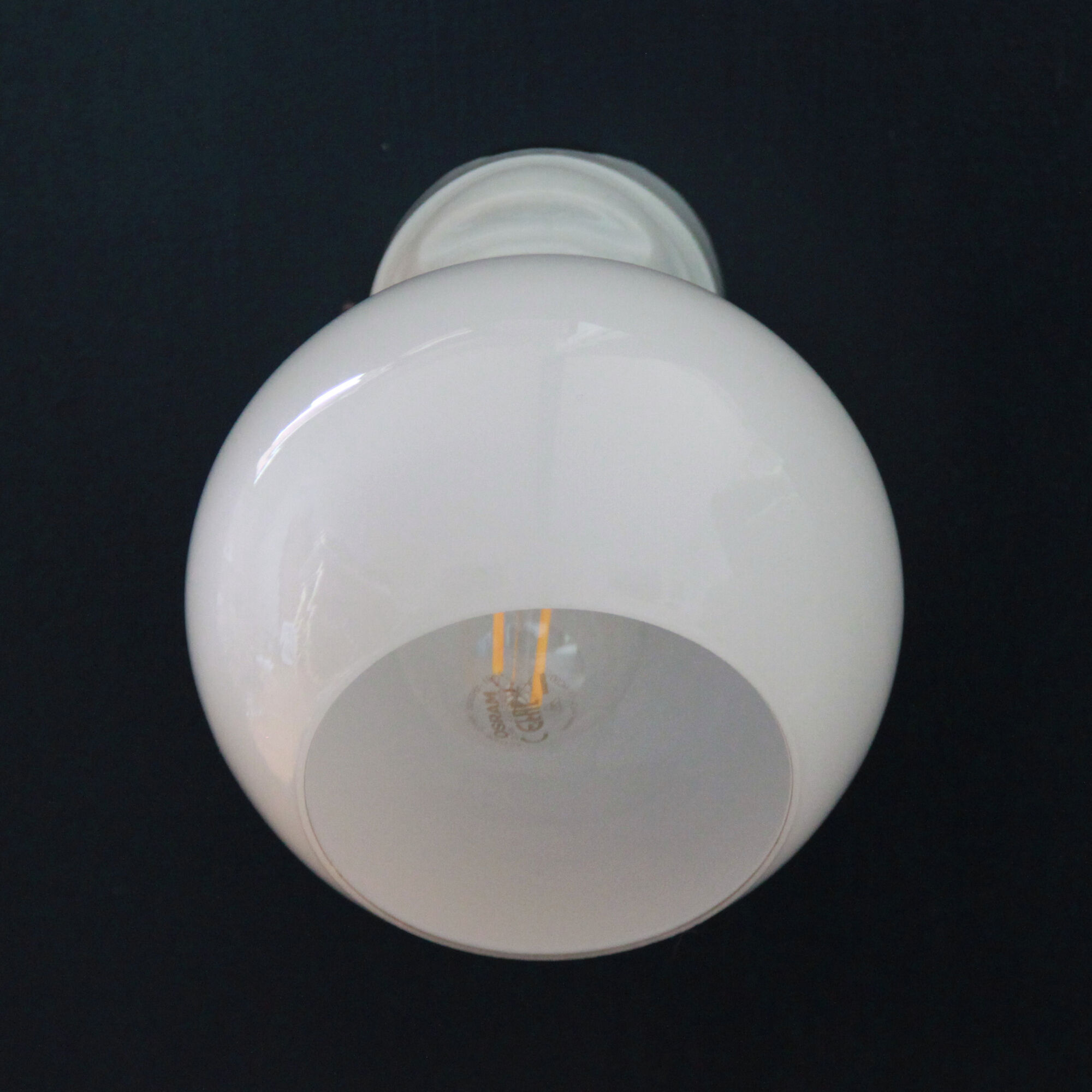 Applique porcelaine céramique et globe en opaline blanche