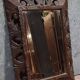 Antique 19th-century carved oak mirror
