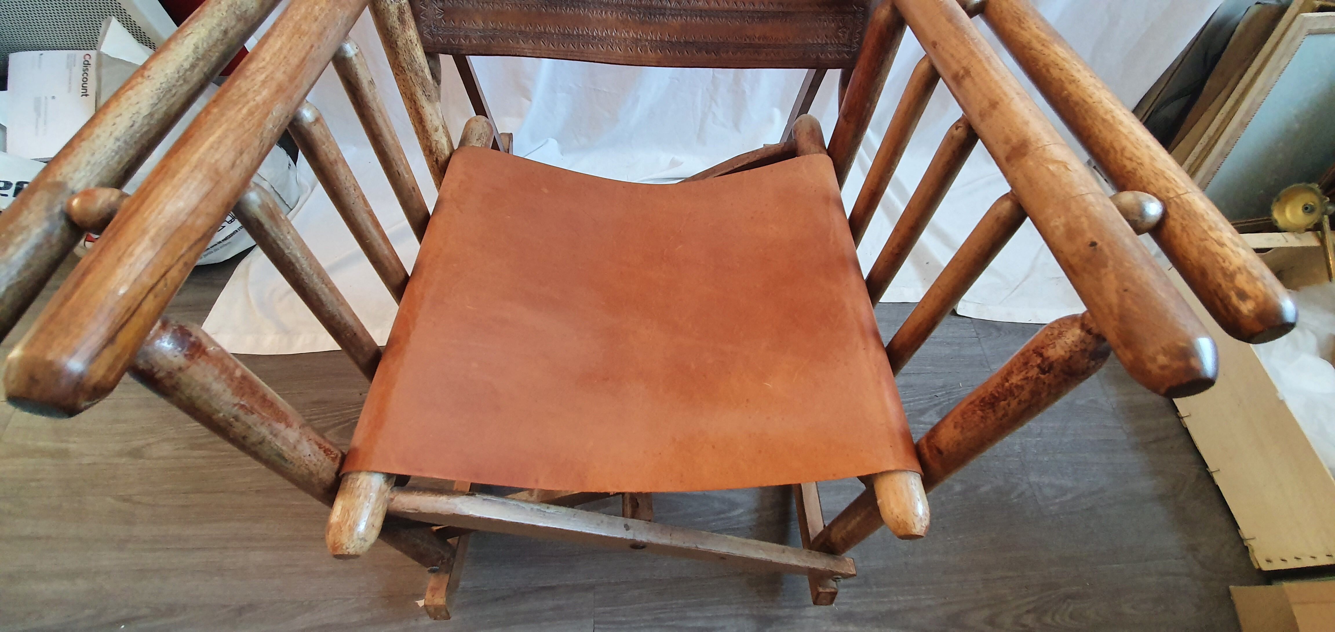 1950 leather rocking chair