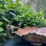 Large Art Nouveau copper fruit bowl Italy 1890s