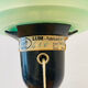 Postmodern lamp from the 80s – green opaline glass and black base, edition