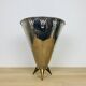 80s design ice bucket in chrome and brass