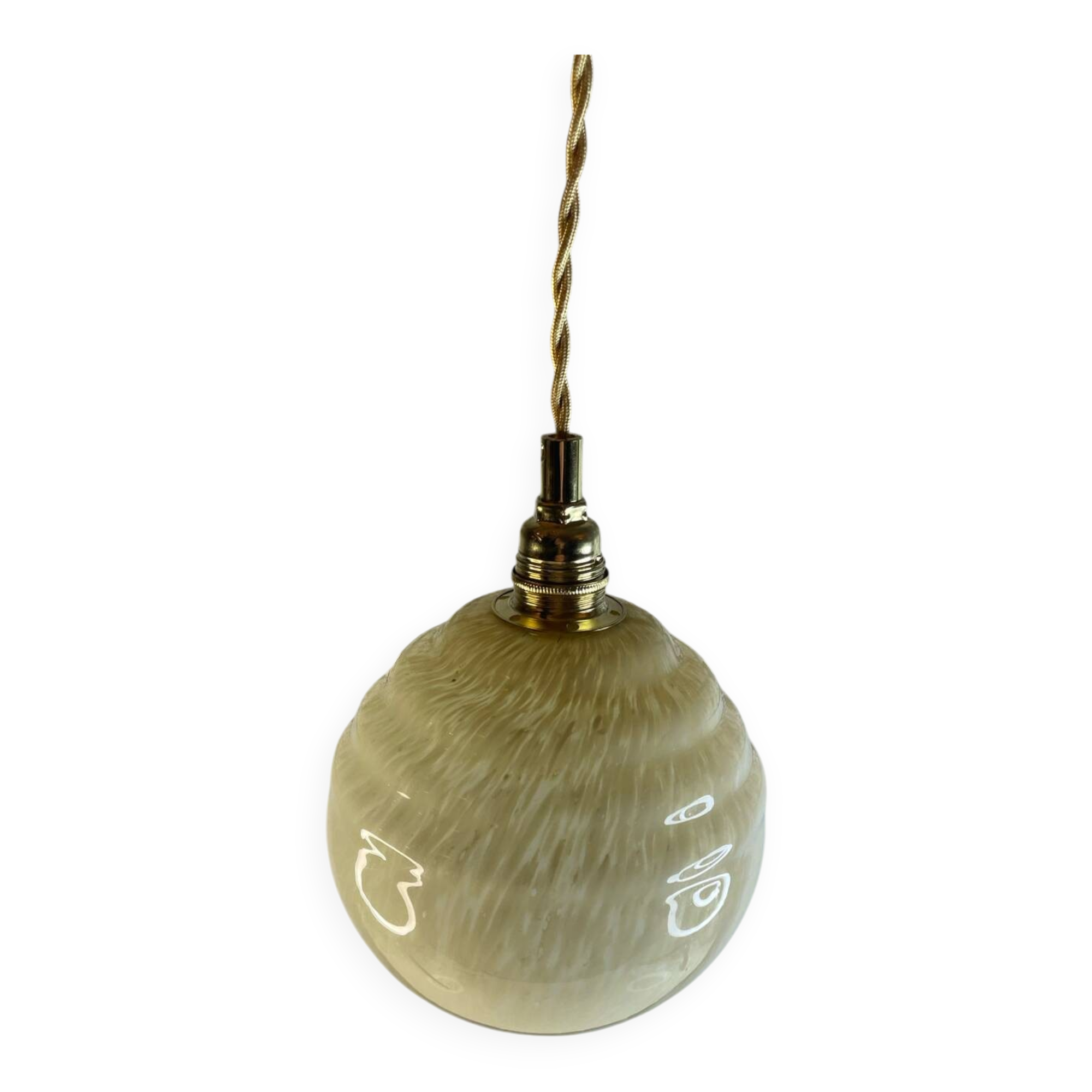 Suspension with antique globe