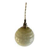 Suspension with antique globe