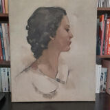 Portrait de femme huile sur toile
