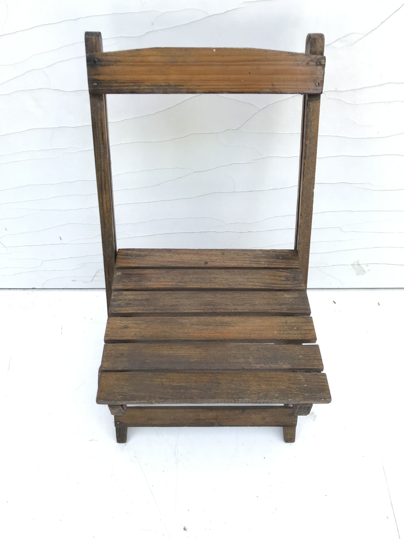 Old folding chair child in wood