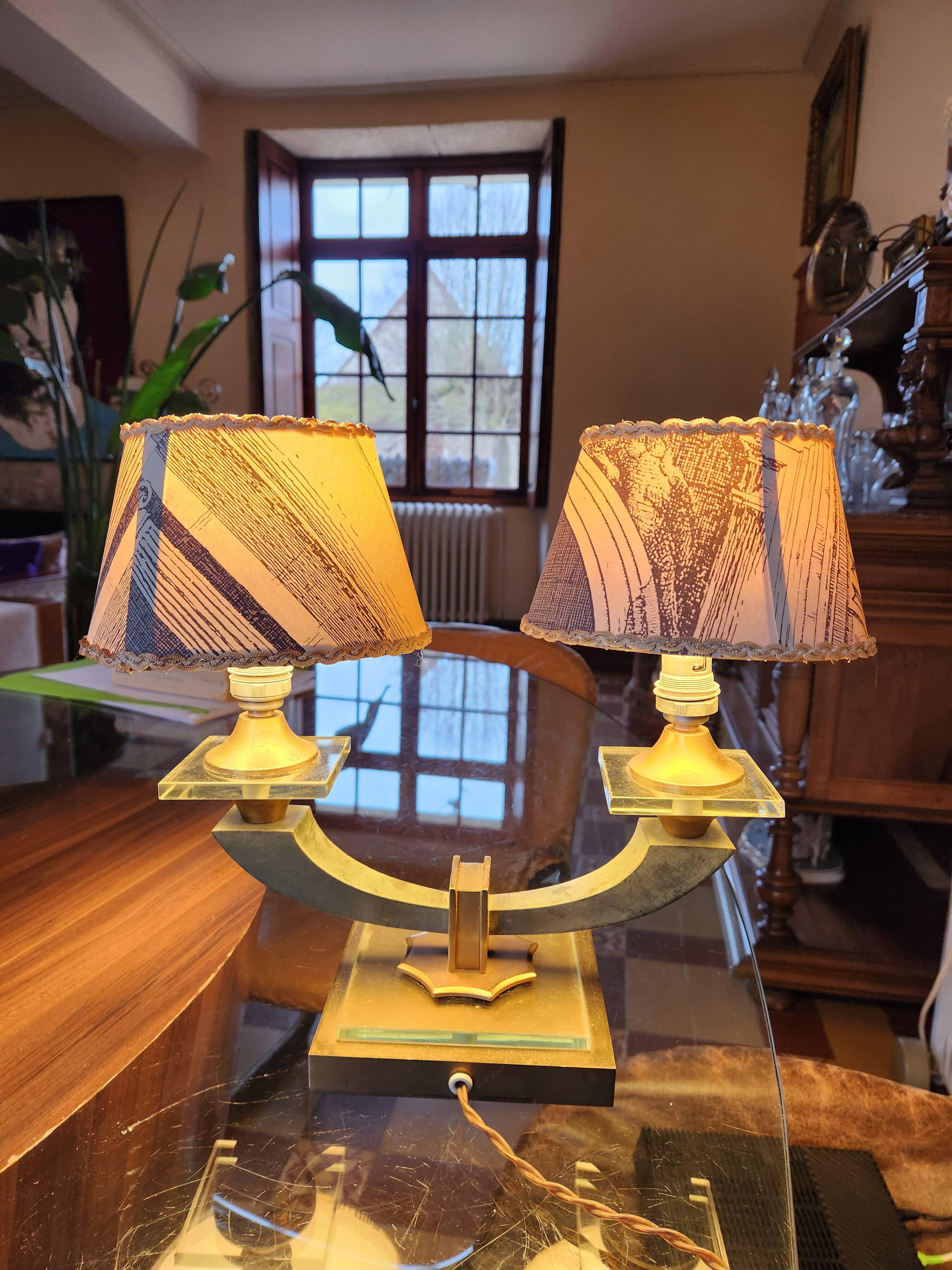 Art Deco desk lamp in the style of Adnet
