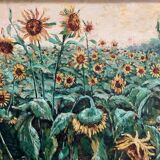 Tableau HST "Sunflower Fields" signed + frame