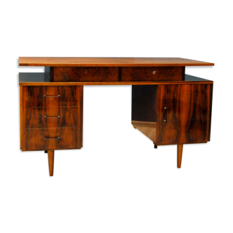 Bureau réversible années 1960 en noyer