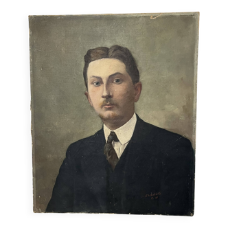 Oil on canvas, portrait of a man.