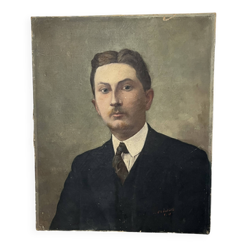 Oil on canvas, portrait of a man.