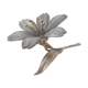 Cendrier fleur métal argenté année 70