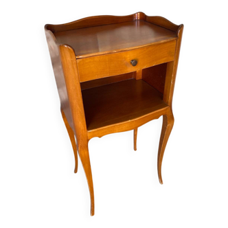 Antique nightstand louis xv style wood drawer + vintage case