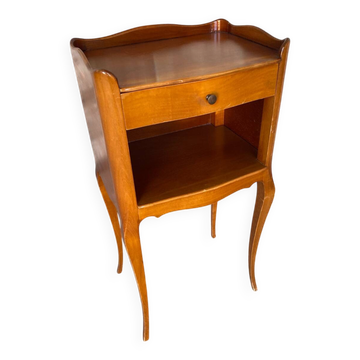 Antique nightstand louis xv style wood drawer + vintage case