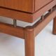 Buffet Ilmari Tapiovaara in teak with fabric and brass details.
