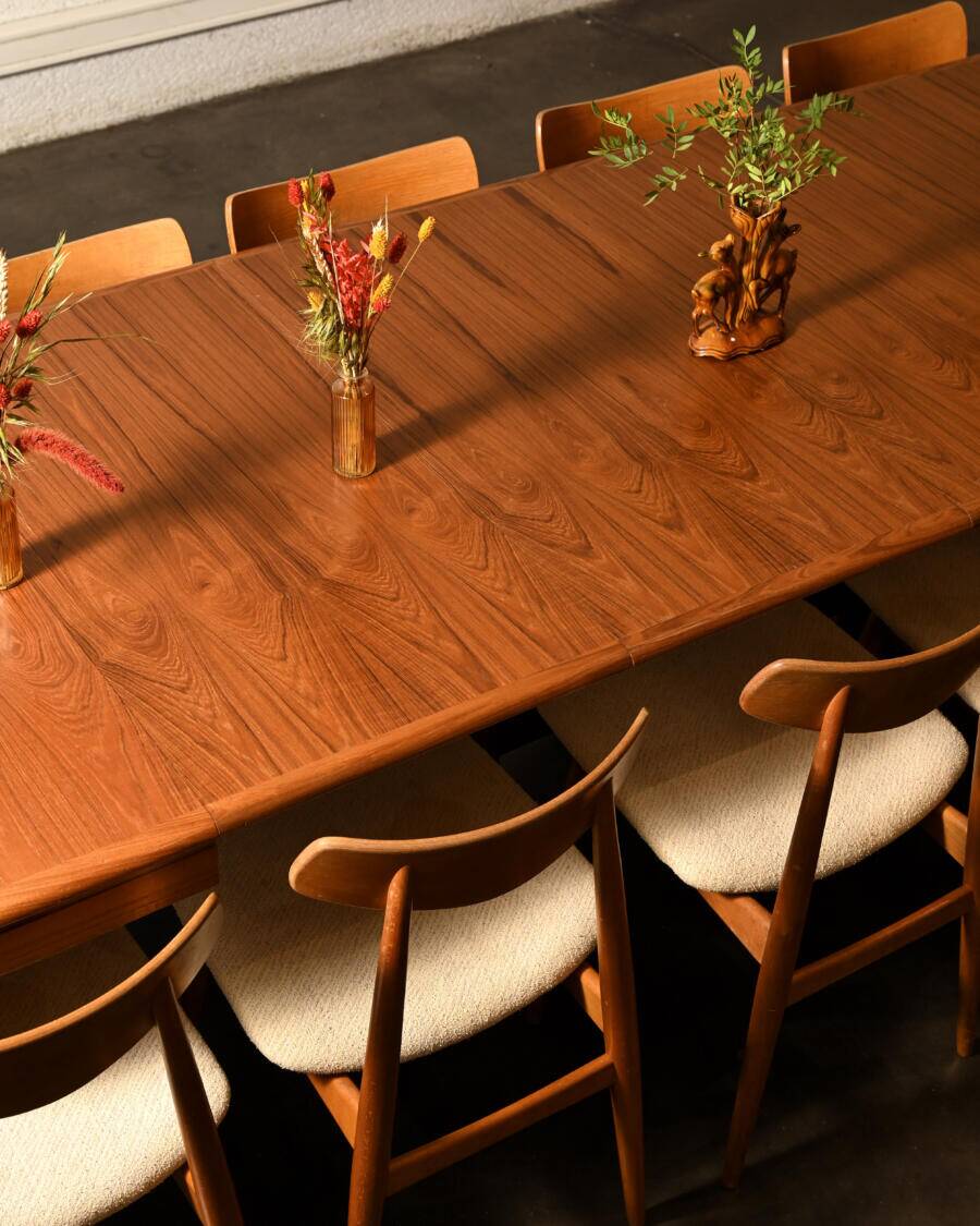 Table en teck 4 rallonges