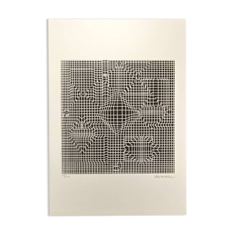 1970s Victor Vasarely Limited numbered Edition Lithograph.