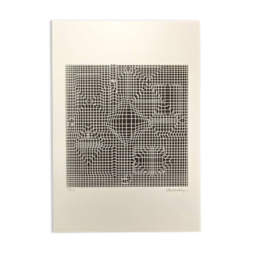 1970s Victor Vasarely Limited numbered Edition Lithograph.