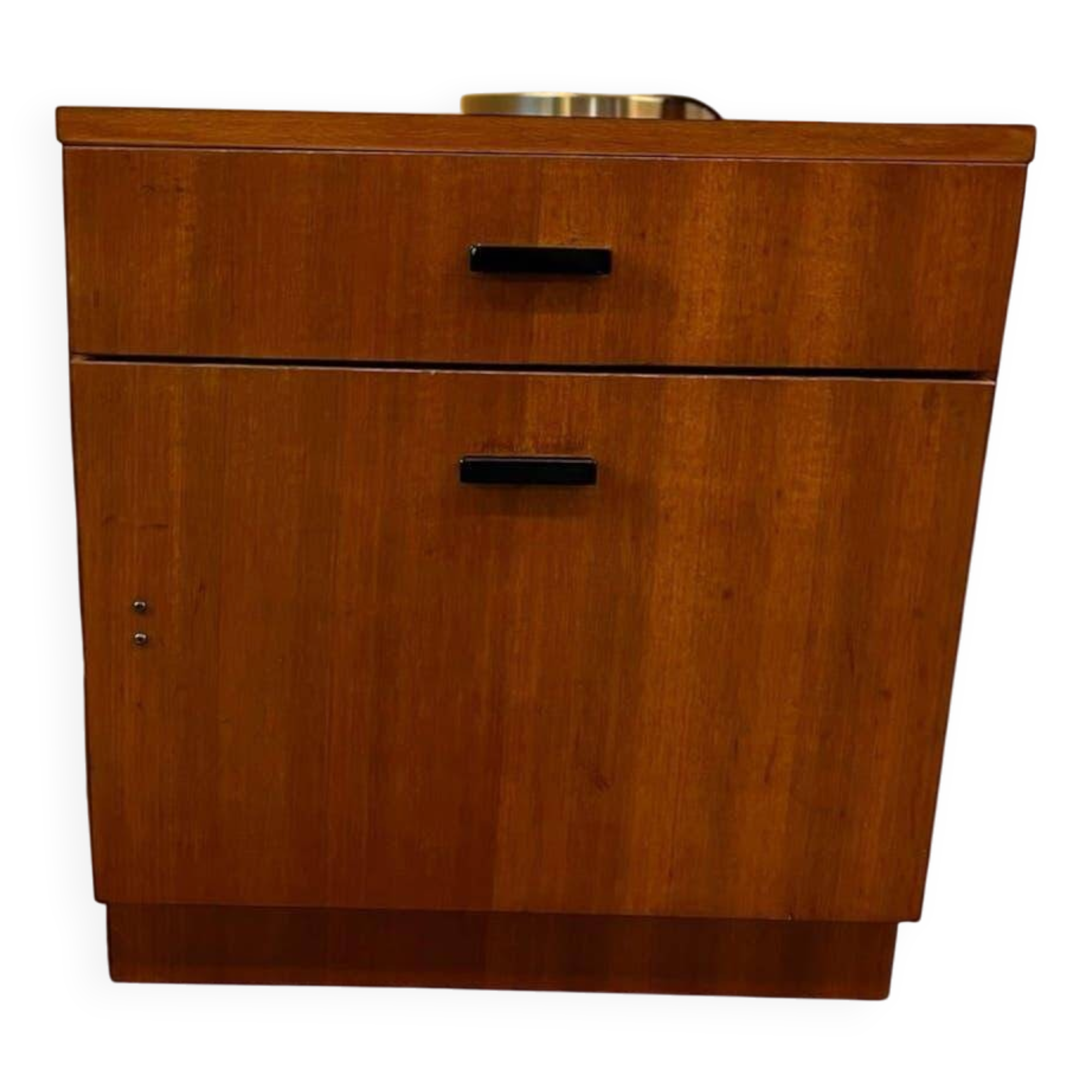 Vintage wooden mini armoire / bedside table