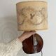 Lampe en céramique et fleurs naturelles, années 70
