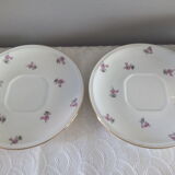 Duo of chocolate cups porcelaine de limoges