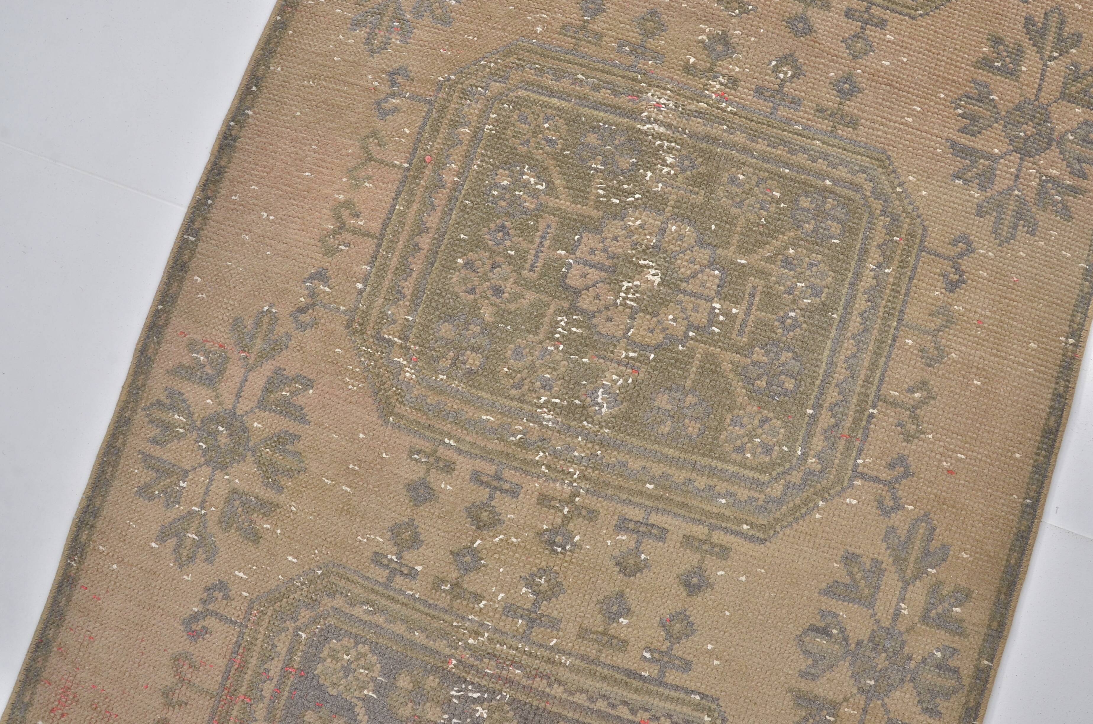 Anatolian oushak hallway runner rug