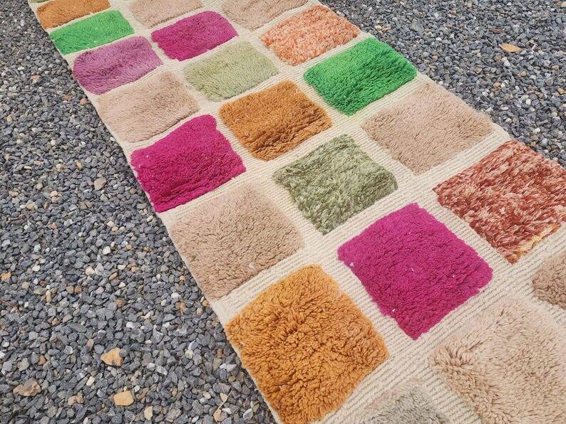 Handmade runner rug 300cm x 70cm