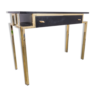 1970s wooden and metal entrance console