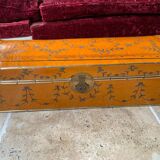 Painted wooden chest