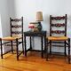 Pair of old turned wood chairs