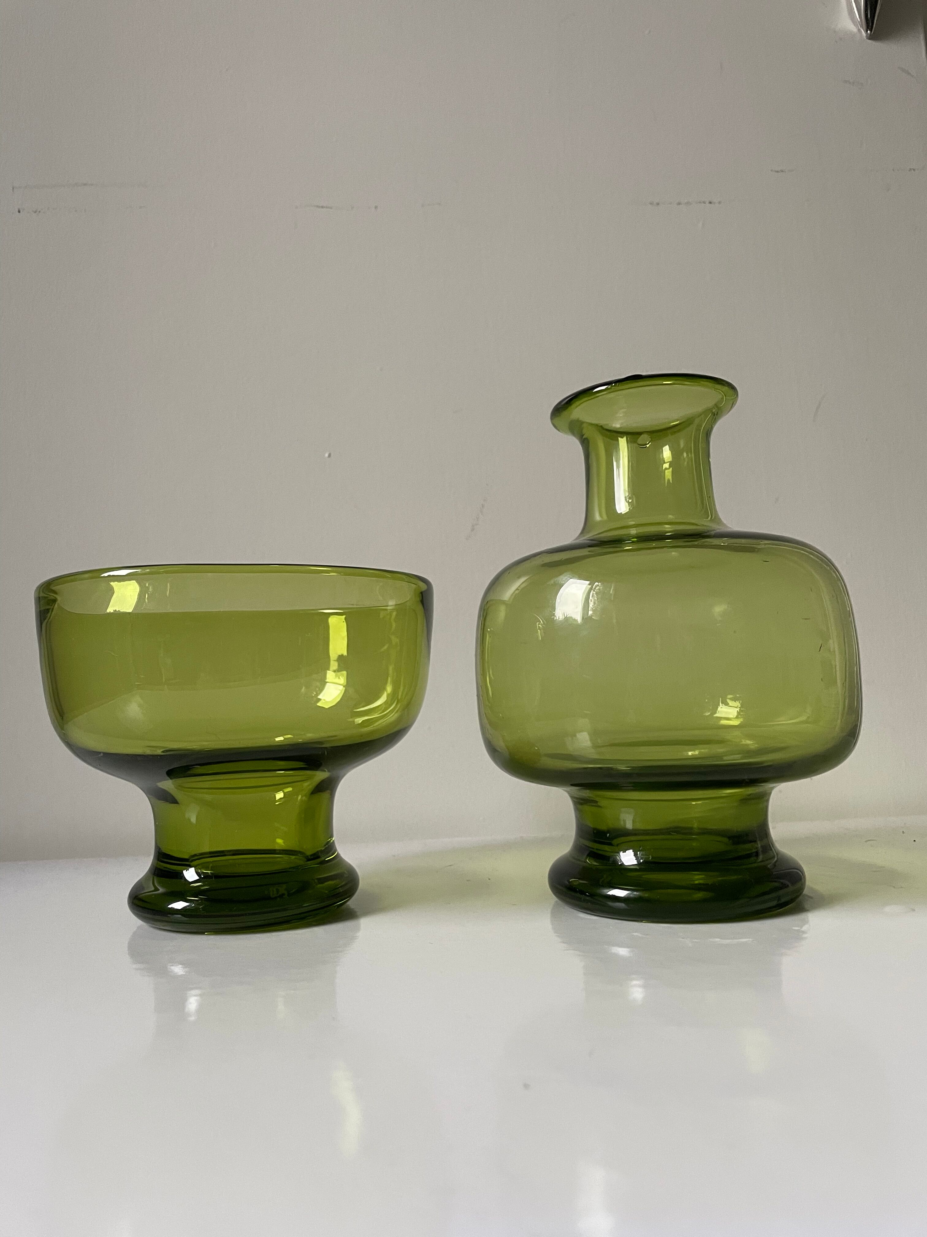 Pair of 1960’s danish glass by Per Lutken