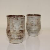 Pair of vintage Accolay ceramic vases signed