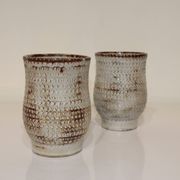 Pair of vintage Accolay ceramic vases signed