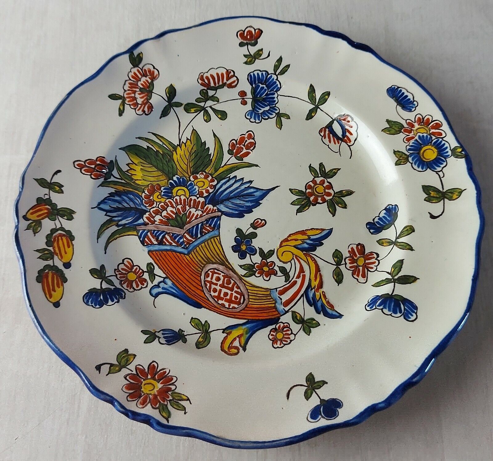 Old plate decoration cornucopia, St Clement