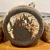 Service sandstone pitcher 6 glasses atelier dieulefit by jacques pouchain