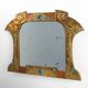 Miroir Art Nouveau en laiton et incrustation de verre, signé A.H. Villaket, France