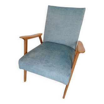 Fauteuil années 60 - scandinave - entièrement restauré