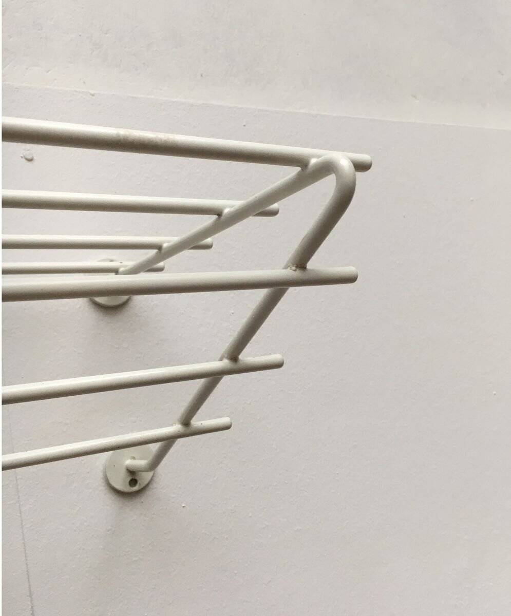 Mid-century modern minimalist metal coat rack from the 1960s.