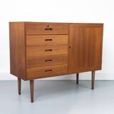 Commode à Tiroirs en Teck par Kai Winding pour P. Jeppesens Møbelfabrik, 1960s