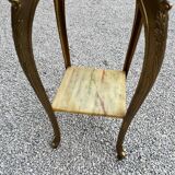 Marble and brass side table