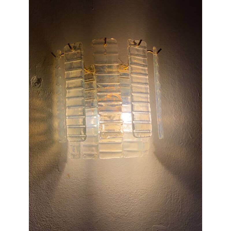 Paire d'appliques en verre de Murano, Italie