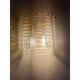 Set of Two Contemporary Opalino Strips “Listelli” Murano Glass Gold Wall Sconces